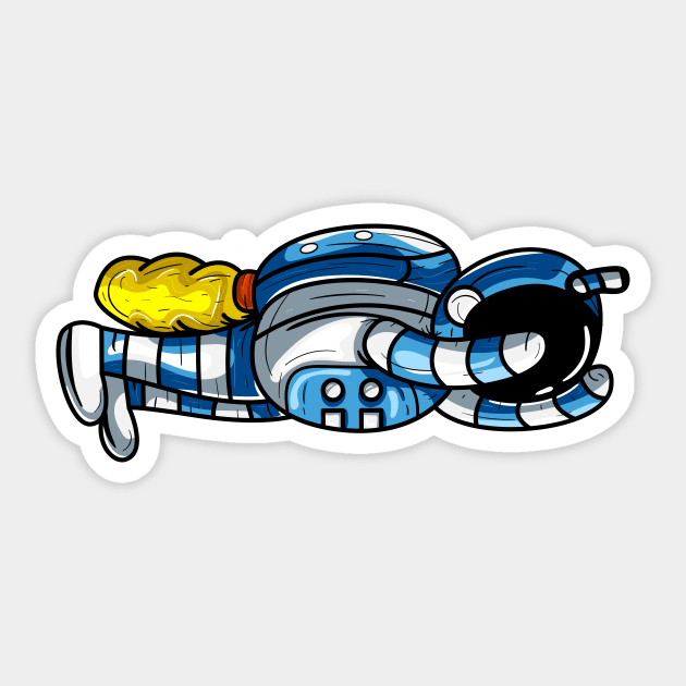 Flying astronaut Sticker by happymonday